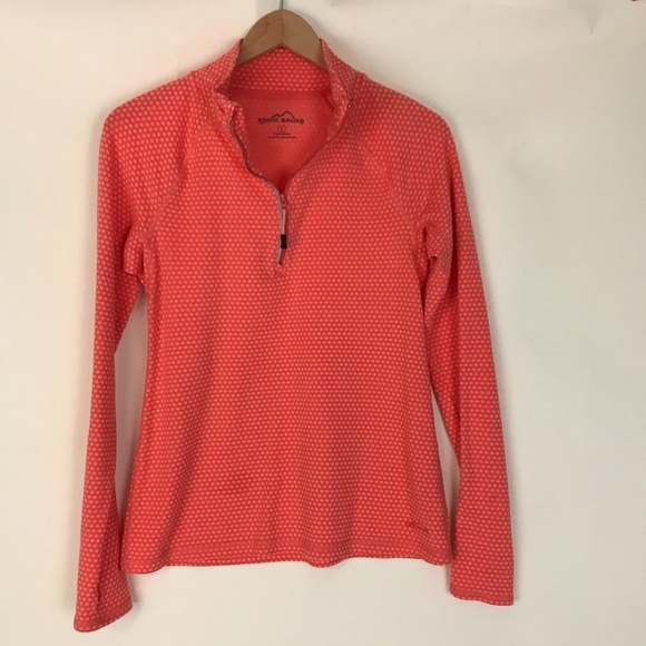 Eddie Bauer Polka Dot 1/4 Zip Long Sleeve Knit. Si - Picture 2 of 12